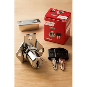 Fechadura Tambor 22mm Lingueta Curta Moveis Armarios Gavetas 2 Chaves Renna
