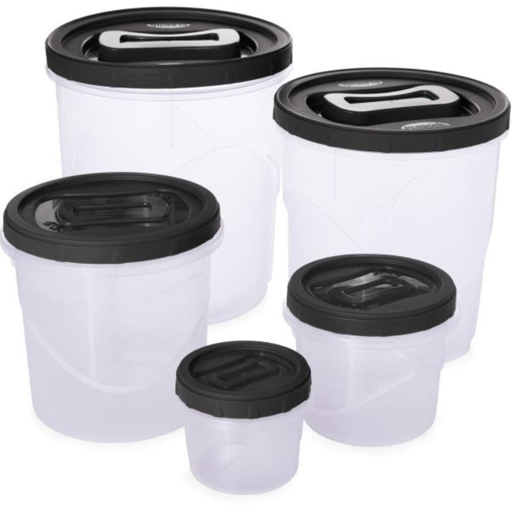 Pote Plastico Clic Conj. 5 Potes Rosca Plasutil Kit