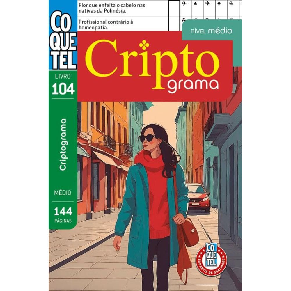 Livro Coquetel Criptograma 104: Nível médio