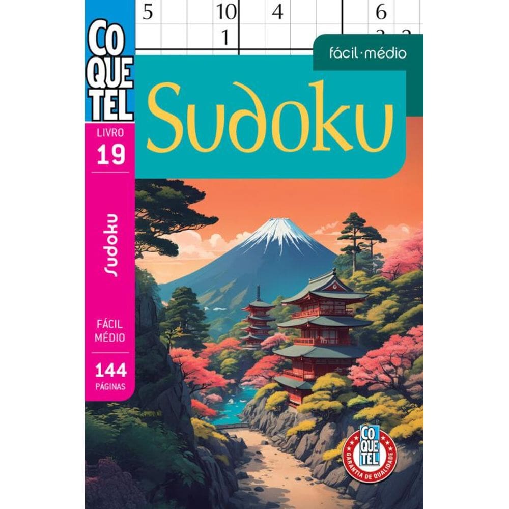Livro Coquetel Sudoku 19: Níveis fácil e médio