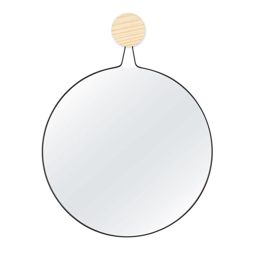 Espelho Decorativo Twiza Preto 60 Cm Redondo