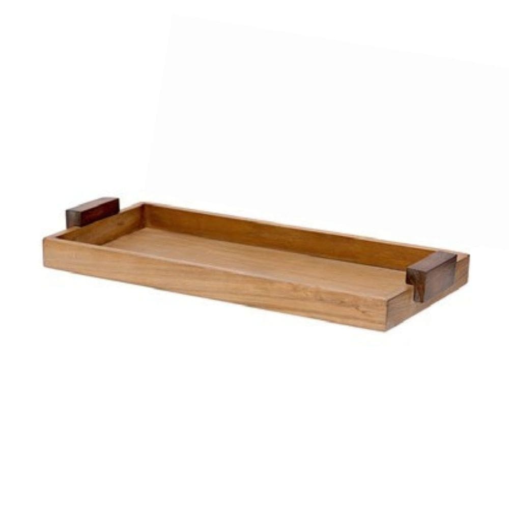 Bandeja Decorativa Em Madeira 19882-G 6x53x24cm Mart