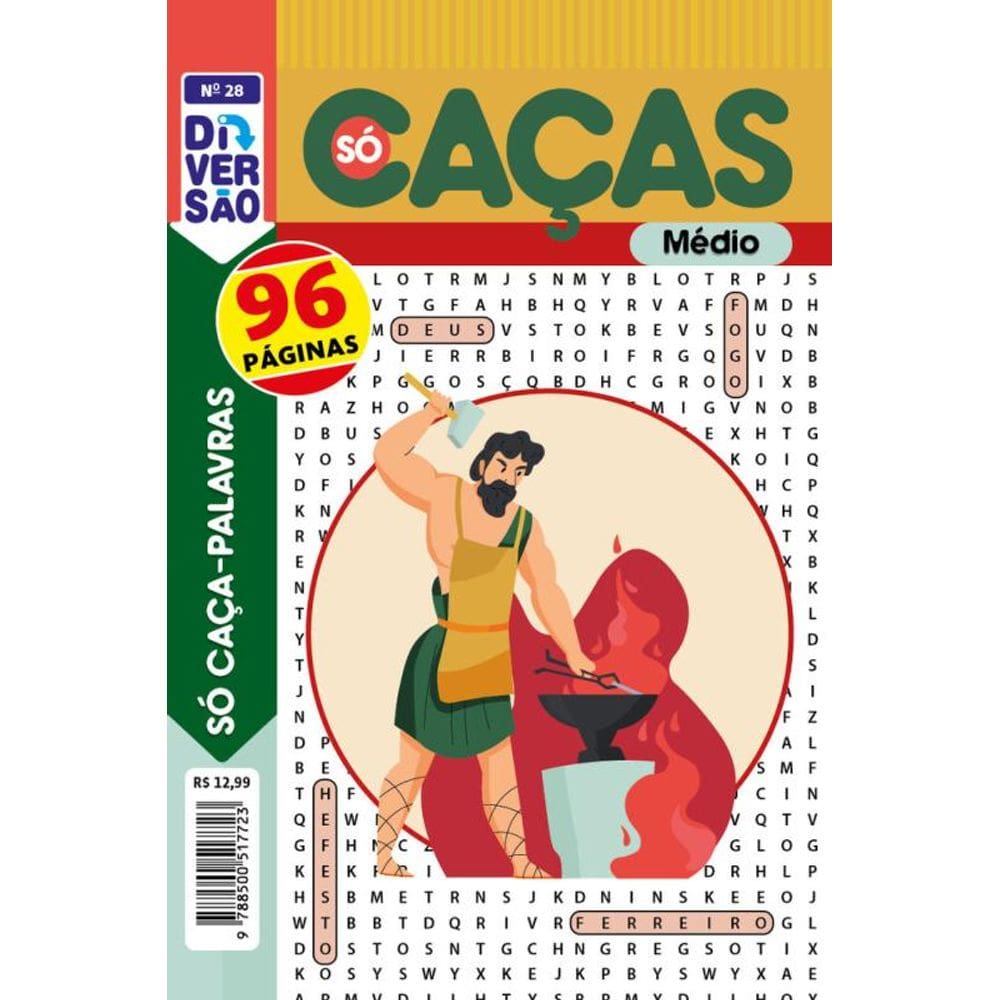 Livro Diversão Só Caça Palavras 28: Nível médio