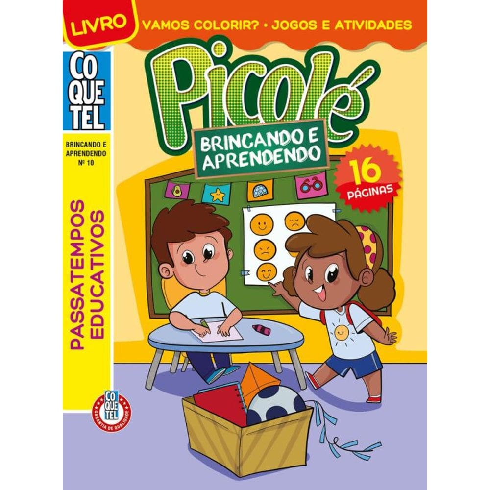 Livro Coquetel Brincando Aprendendo 10: Passatempos educativos
