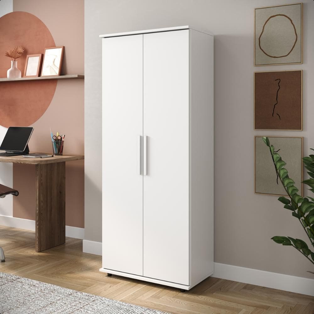 Armário Multiuso Sapateira 1,60 c/ 2 portas 4 prateleiras 2045 Branco SM Ofertamo