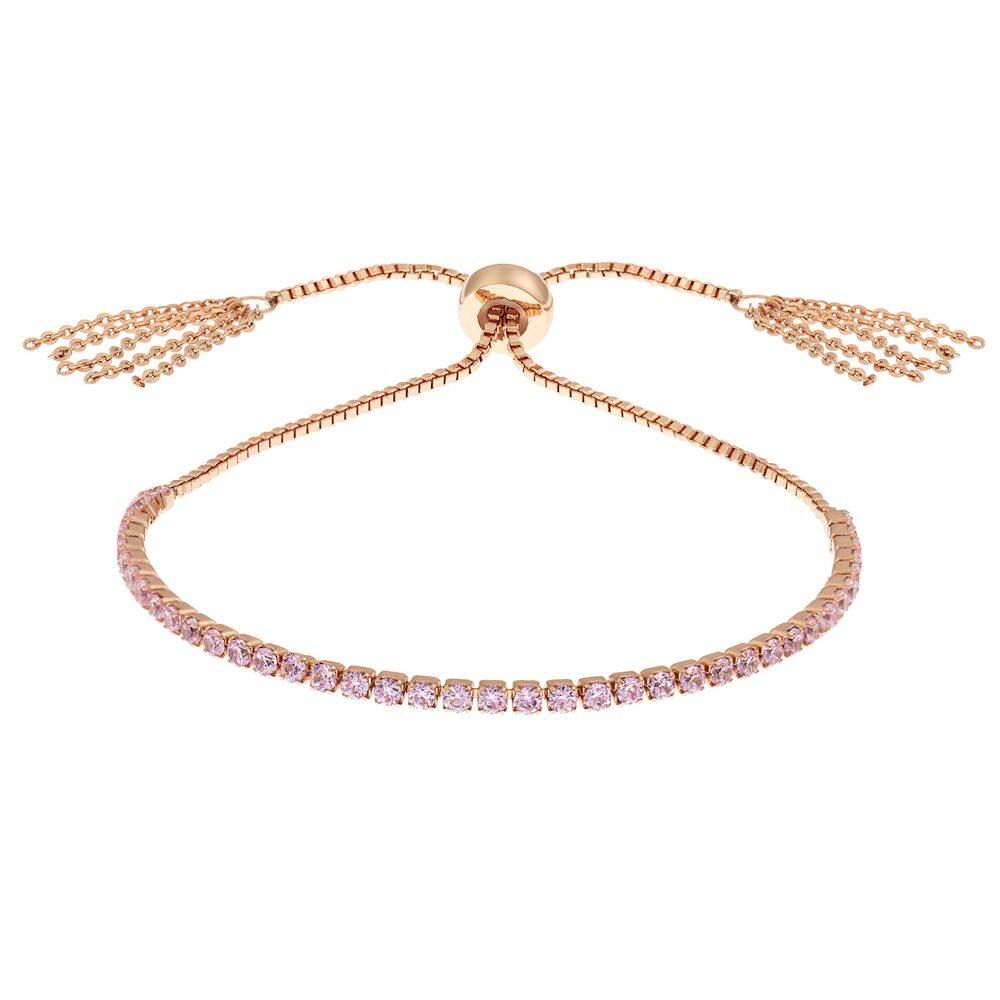 Pulseira ELEGANT CONFETTI Sophia banhada a ouro rosa 18k CZ