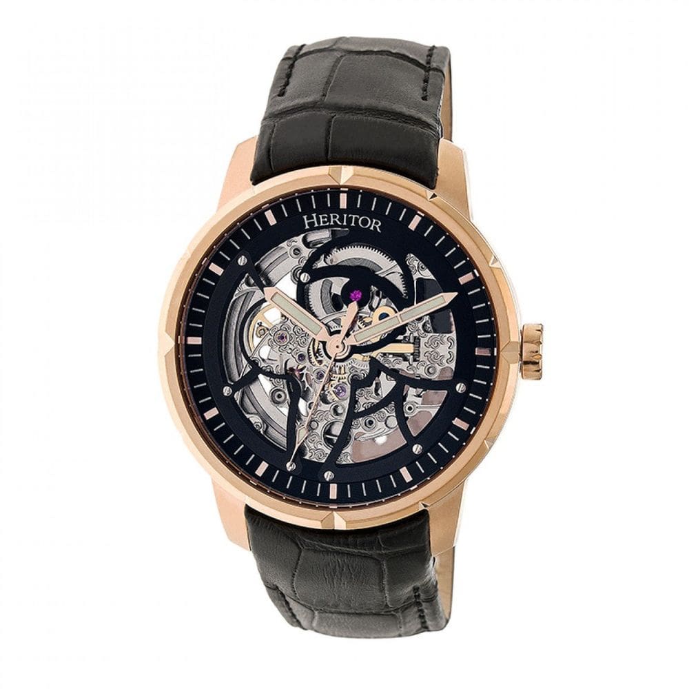 Relógio masculino HERITOR Automatic `Ryder Skeleton` HERHR4606