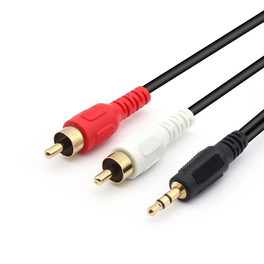 Cabo divisor de áudio estéreo Y Qicheng & lys 3,5 mm a 2RCA 1,5 m