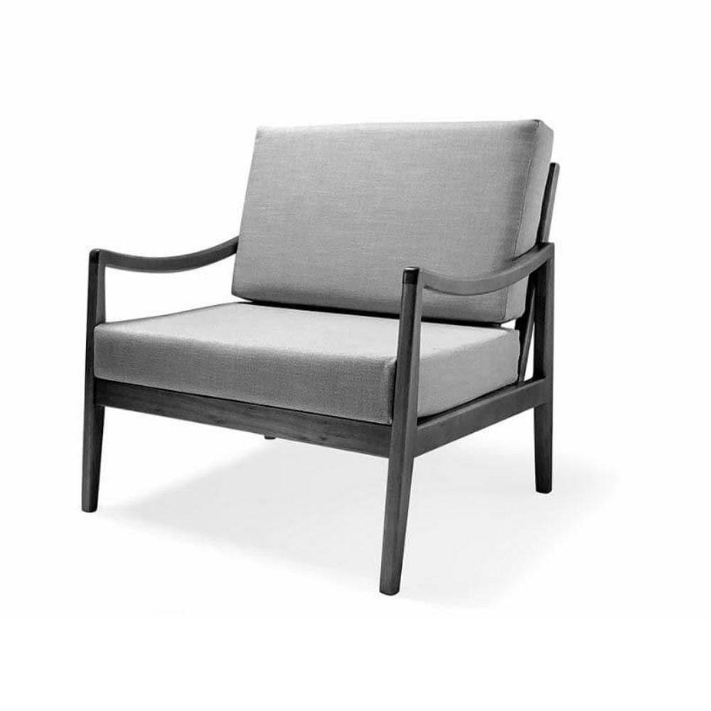 Poltrona com braço Évora Linho Palha Madeira Cedro Corda Náutica Redonda Poliéster Rami