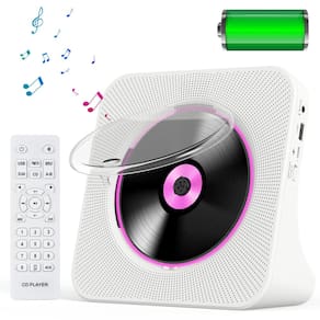 Leitor de CD KOVCDVI portátil Bluetooth para desktop com alto-falante