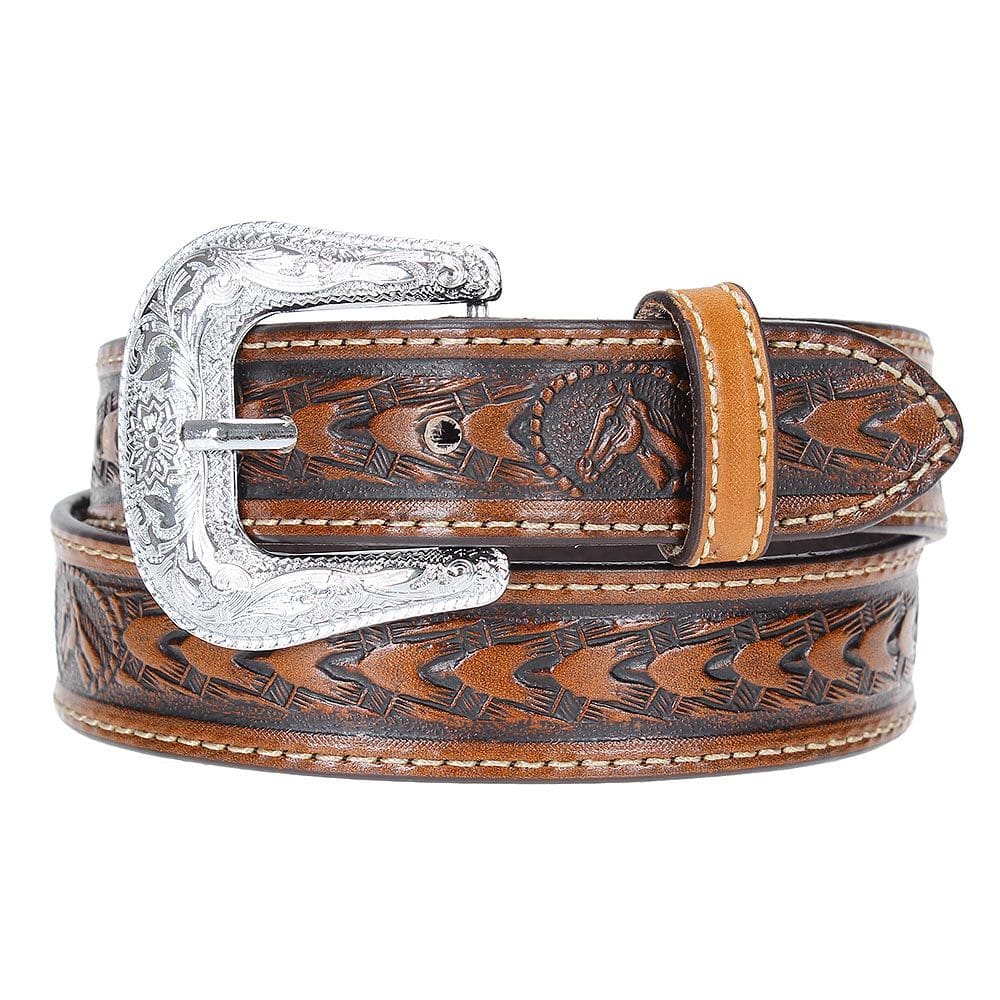 Cinto Infantil Couro Bordado Cow Way 23247