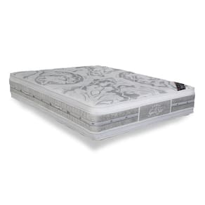 Colchão Casal Espuma Látex Molas Ensacadas Super Luxo Double Face Euro Pillow (138x188x36) - Castor