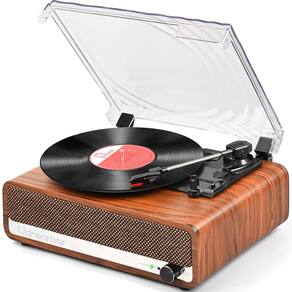 Toca-discos de vinil Udreamer com Bluetooth 5.3 e alto-falante
