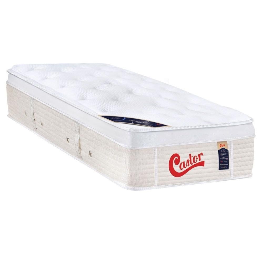 Colchão Solteiro Espuma Viscoelástico Visco Gel Molas Ensacadas Gold Star Vitagel Euro Pillow (78x188x32) - Castor