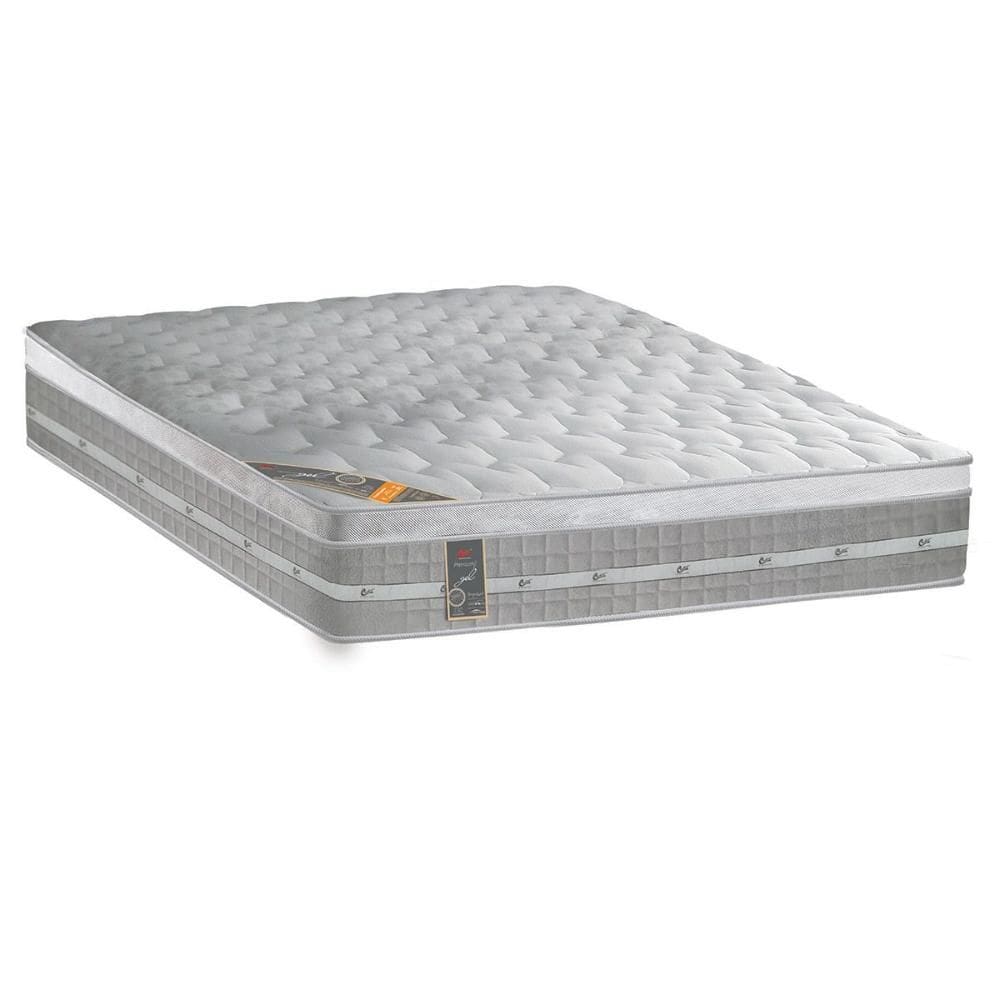 Colchão Viúva Espuma Viscoelástico Visco Gel Molas Ensacadas Premium Euro Pillow (128x188x32) - Castor