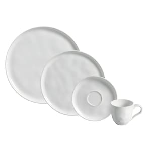 Aparelho De Jantar 24 Peças Bio New White P/ 6 Pessoas Stoneware Cerâmica Porto Brasil