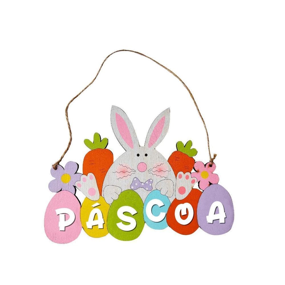 Placa Decorativa Pascoa diverso 1 Peça 16 X 22 Cm