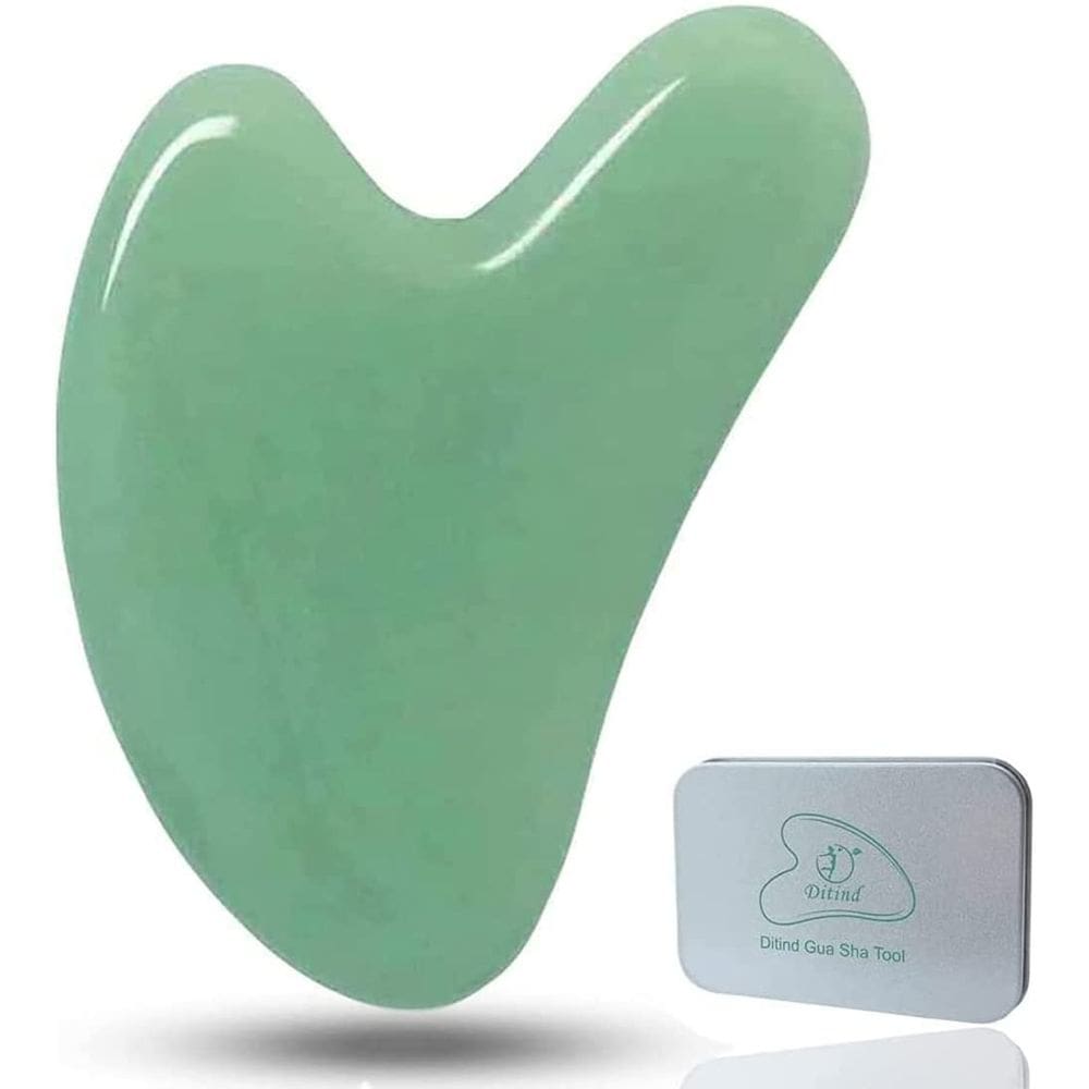 Ferramenta de massagem Gua Sha Ditind Jade Stone para rosto e corpo