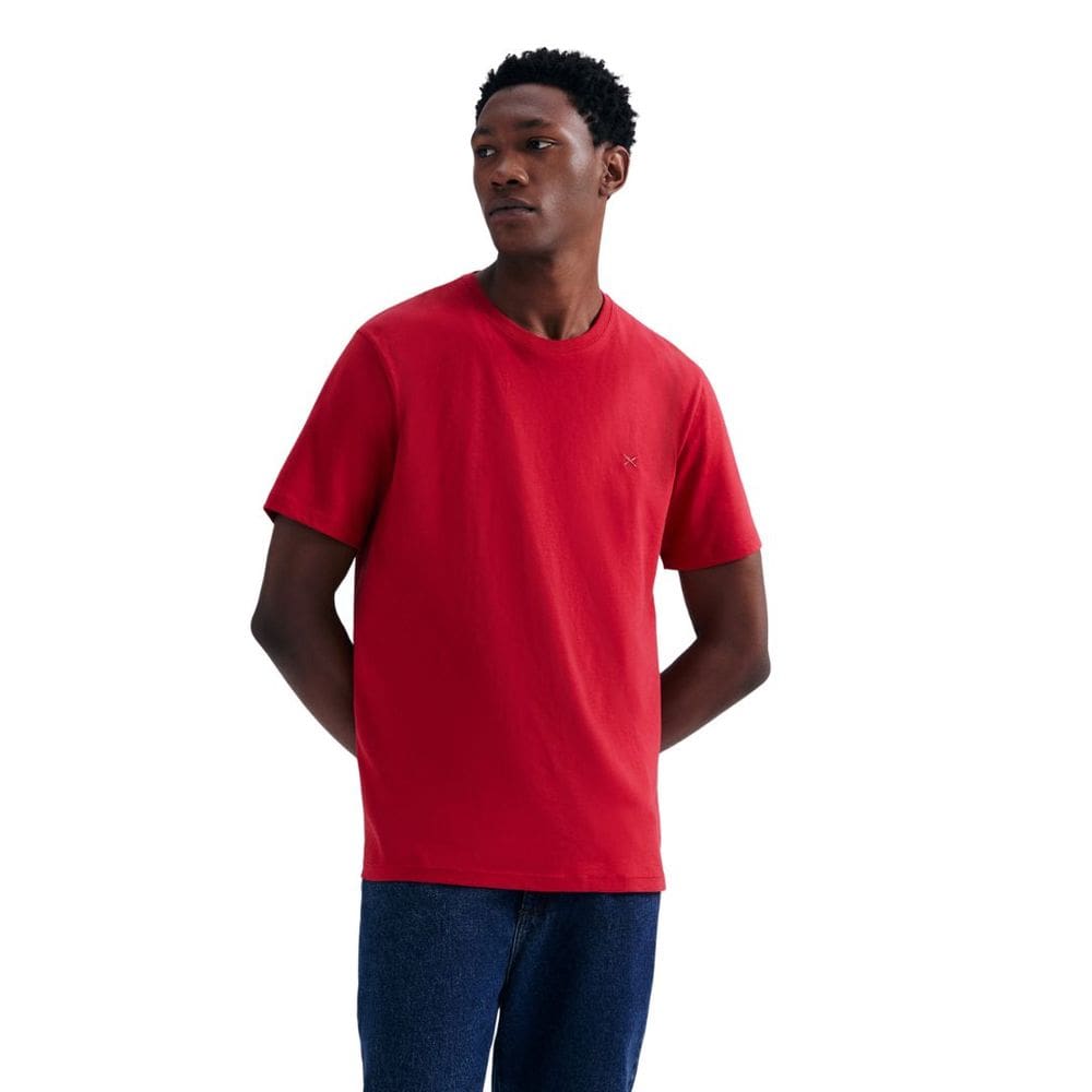 Camiseta Hering autêntico Masculina Vermelha Peixinho Bordado