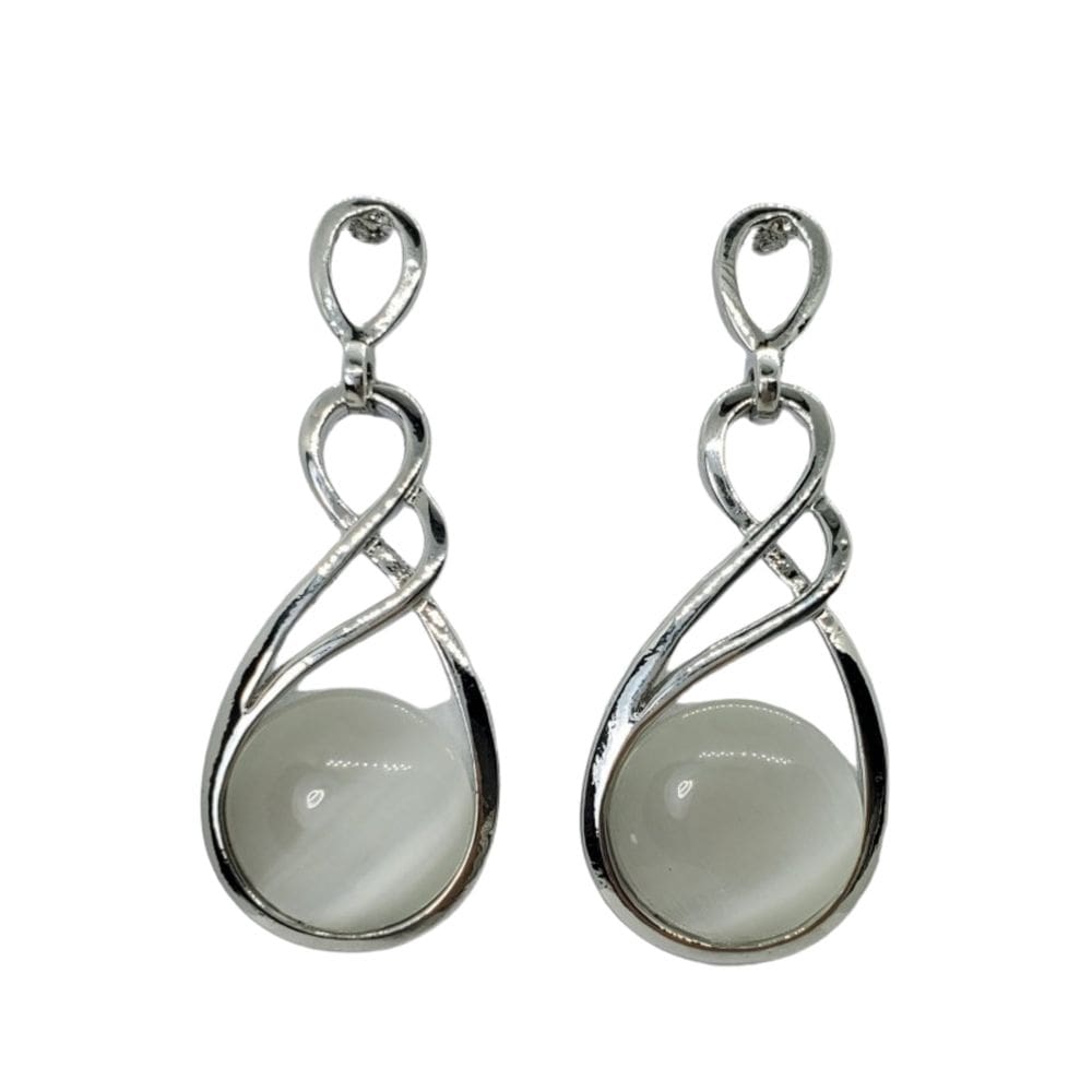 Brinco Folheado Pedra Redonda - Selecione a Cor