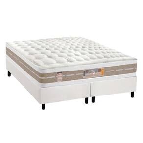 Cama Box King: Colchão Molas Ensacadas Castor Silver Star Air + Base CRC Courano White (193x203)