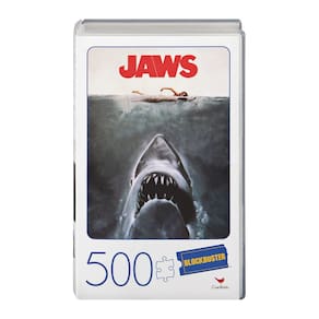 Puzzle Spin Master Jaws Movie 500 peças com estojo VHS retrô