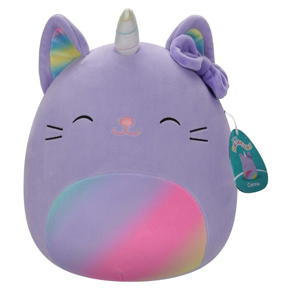 Brinquedo de pelúcia Squishmallows Cienna The Lavender Caticorn 30cm