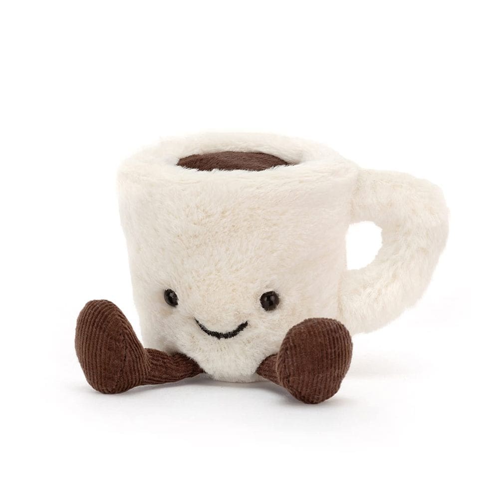 Brinquedo de pelúcia Jellycat Amuseables Espresso Cup Coffee 10cm