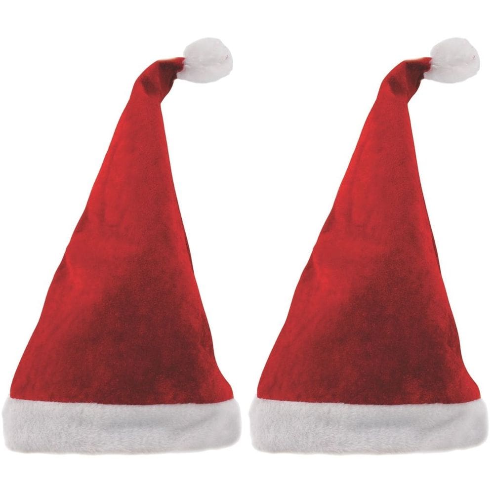 Kit Gorro Papai Noel Veludo Luxo 2 Unidades Tamanho Único - Yangzi