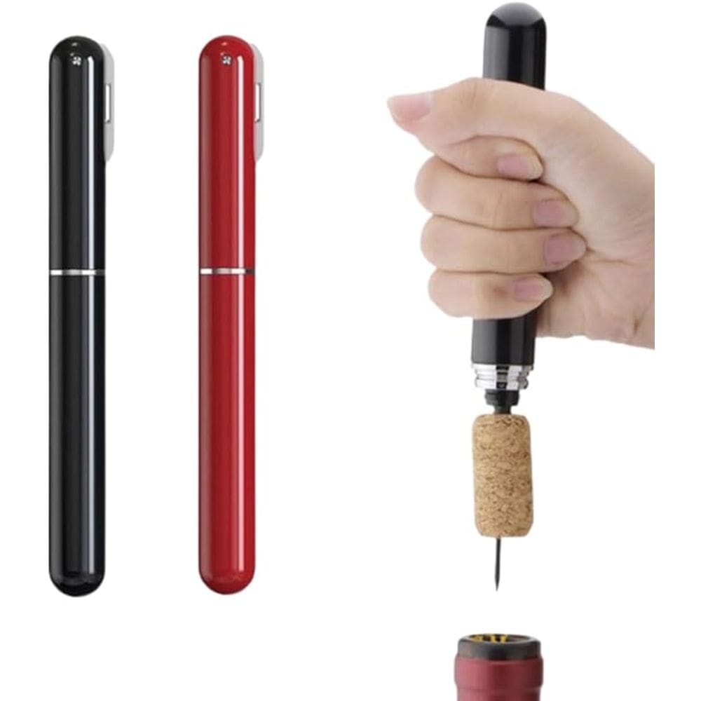Abridor de Vinho Pneumático 20,2x2,3cm em Plástico Clink