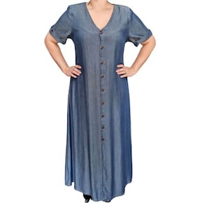 Vestido Feminino Tencel La Belle Plus Size Longo