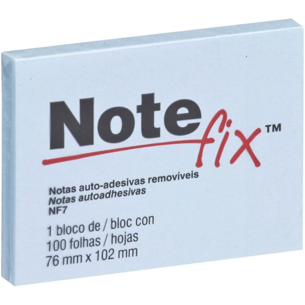 Bloco Autoadesivo Notefix 100fls. 76x102mm Azul - 3m