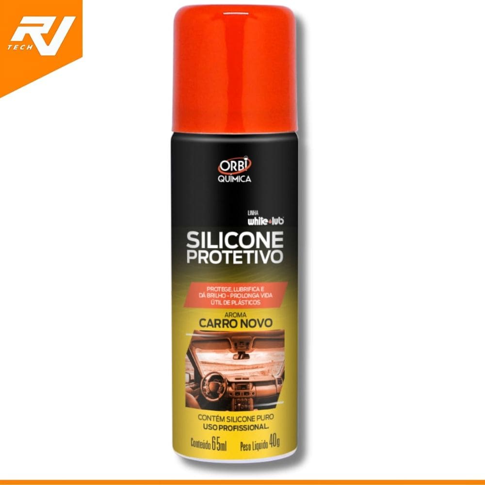 Silicone Spray 300ml Orbi Restaurador Para Painel De Carro Plástico Couro Borracha Canaleta Dobradiças