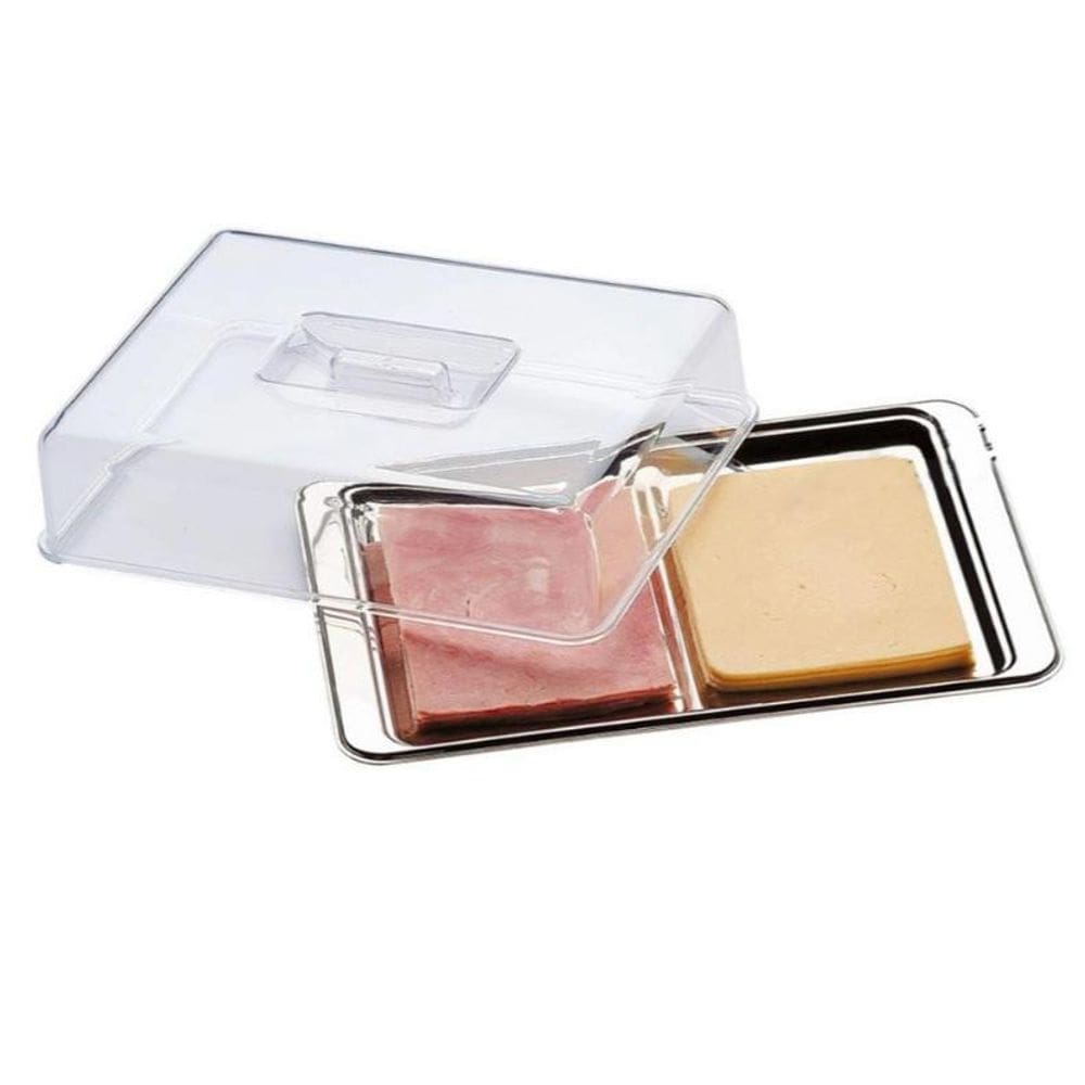 Porta Frios Duplo Inox E Tampa Acrílico -Wincy