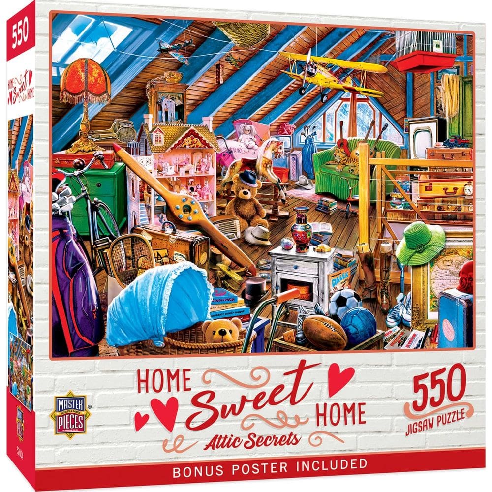 Obras-primas do quebra-cabeça Attic Secrets 550 peças