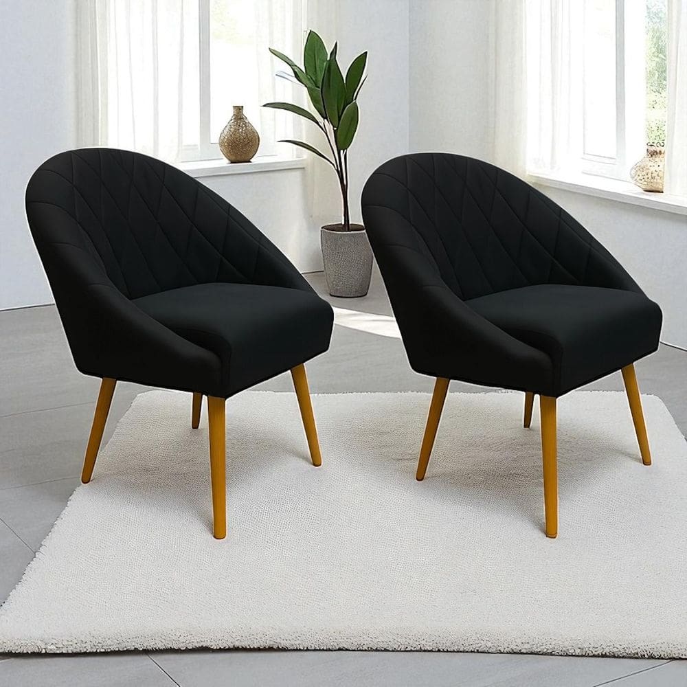 Kit 2 Poltronas Itália Decoração P/ Sala Quarto e Escritório