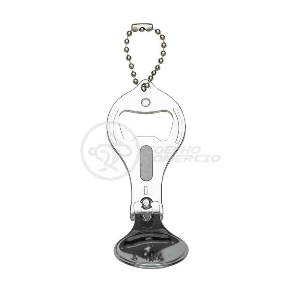 Kit 5 Cortador De Unha Com Lixa Pé E Mão Aço Inox Abridor De Garrafa Chaveiro 3 Em 1 venda em lote Redondo