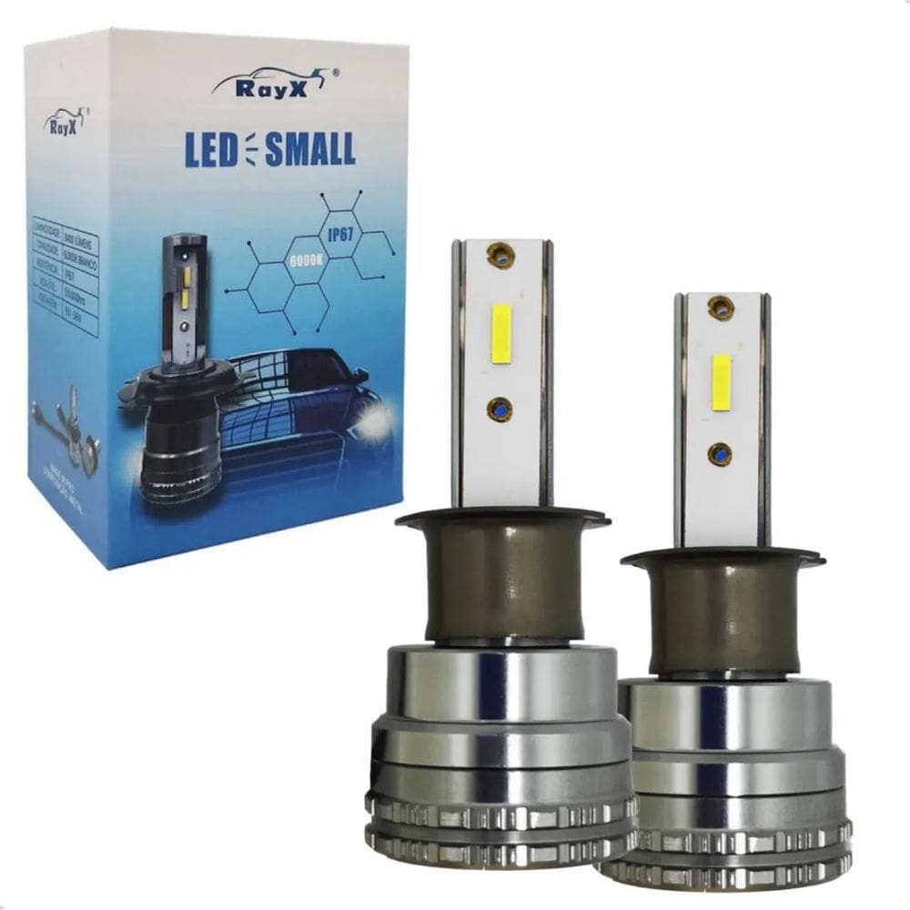 Par Lâmpada Ultra Led Small H1 H3 H4 H7 H11 H27 Hb3 Hb4 6000k 12/24v 45w 8400 Lumens Ray-x
