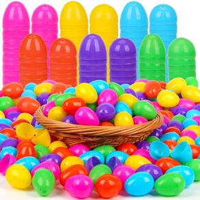 Ovos de Páscoa de plástico GABOSS 500 unidades, 6 cm, preenchíveis, diversos