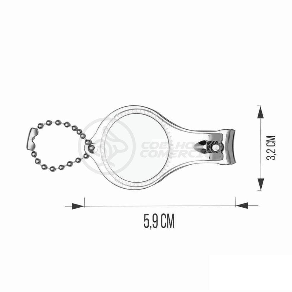 Kit 5 Cortador De Unha Com Lixa Pé E Mão Aço Inox Abridor De Garrafa Chaveiro 3 Em 1 venda em lote Redondo