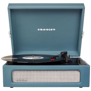 Vitrola Toca Discos 3 Velocidades, com USB, 45 RPM, 110v, CROSLEY CR8017B WB, Azul