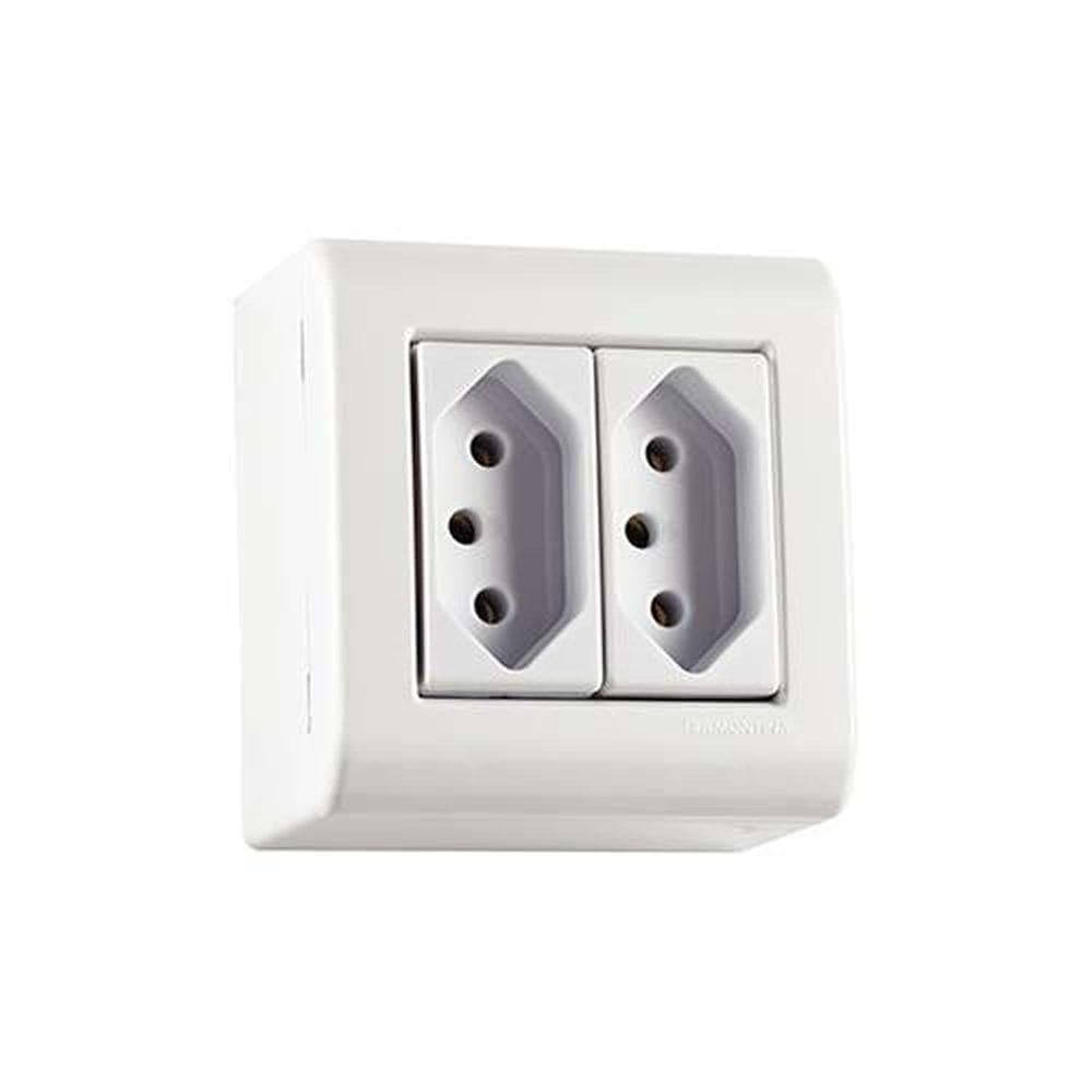 Conjunto 2 Tomadas 10a Tramontina Linha Lizflex