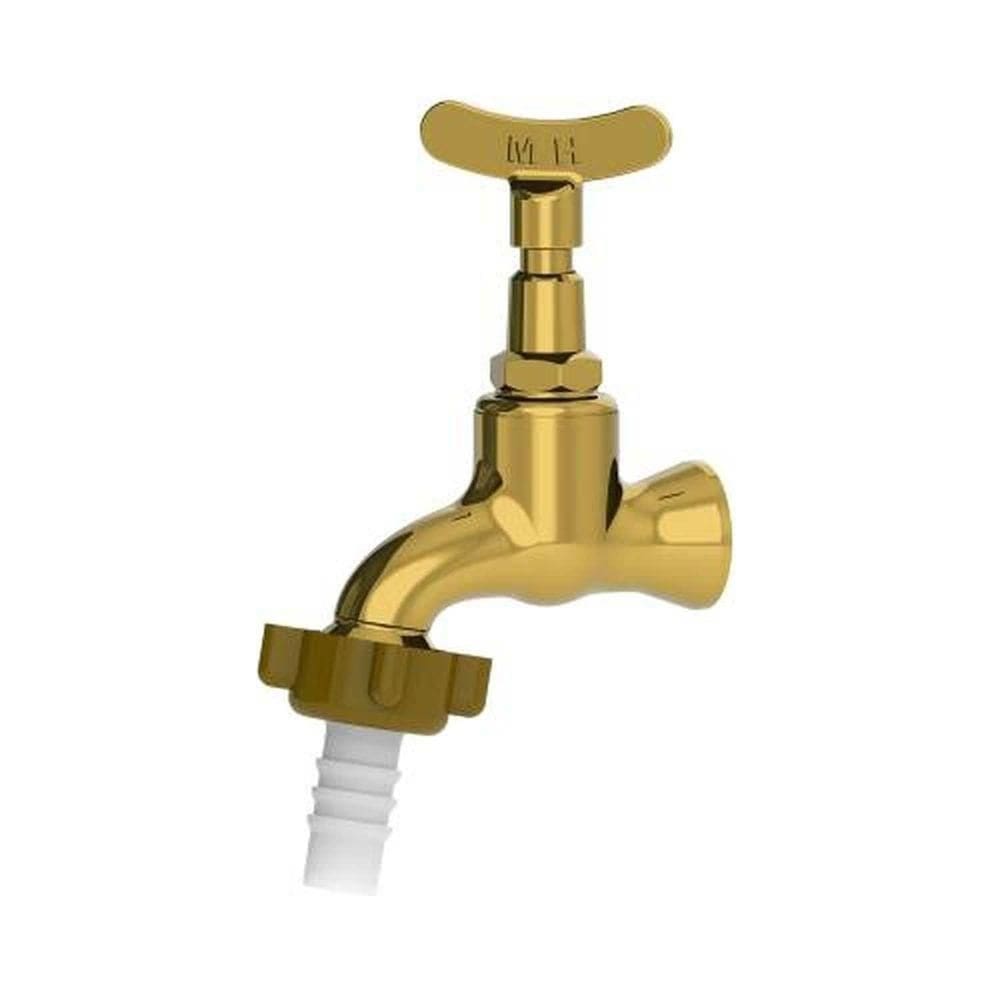 Torneira Jardim Curta Amarela 1/2`` - Metal Amarelo Dn15 - Linha Standard 1128