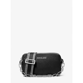 Bolsa para câmera Michael Kors Jet Set em couro pedrinhado pequeno