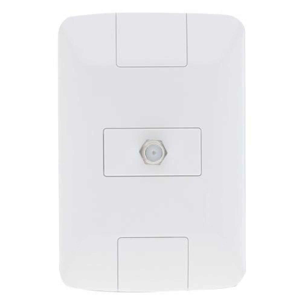 Tomada Coaxial Tv/video - Linha Aria - Tramontina - Branco - Modular - Fixação Facilitada
