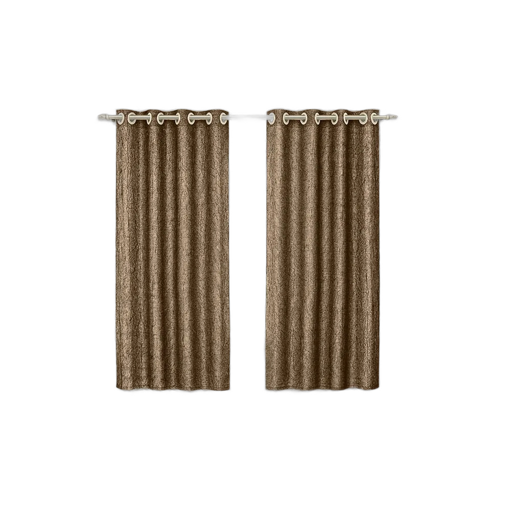 Cortina Sala/Quarto 2X1,70 Alt Cetim Cristal Amassado Castor