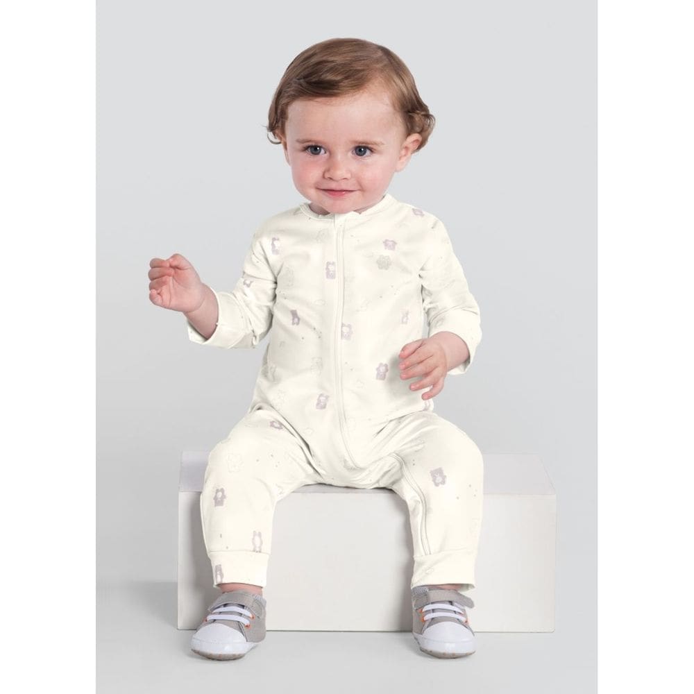 Macacão Bebê Ursinhos Térmico Natural Brandili