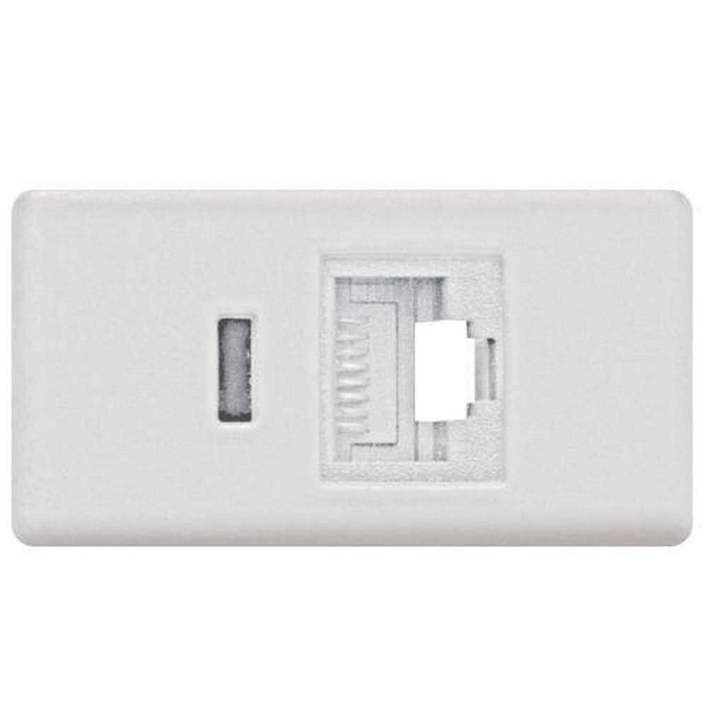 Tomada De Rede Rj45 Tramontina - Módulo De Conexão Ethernet 12707