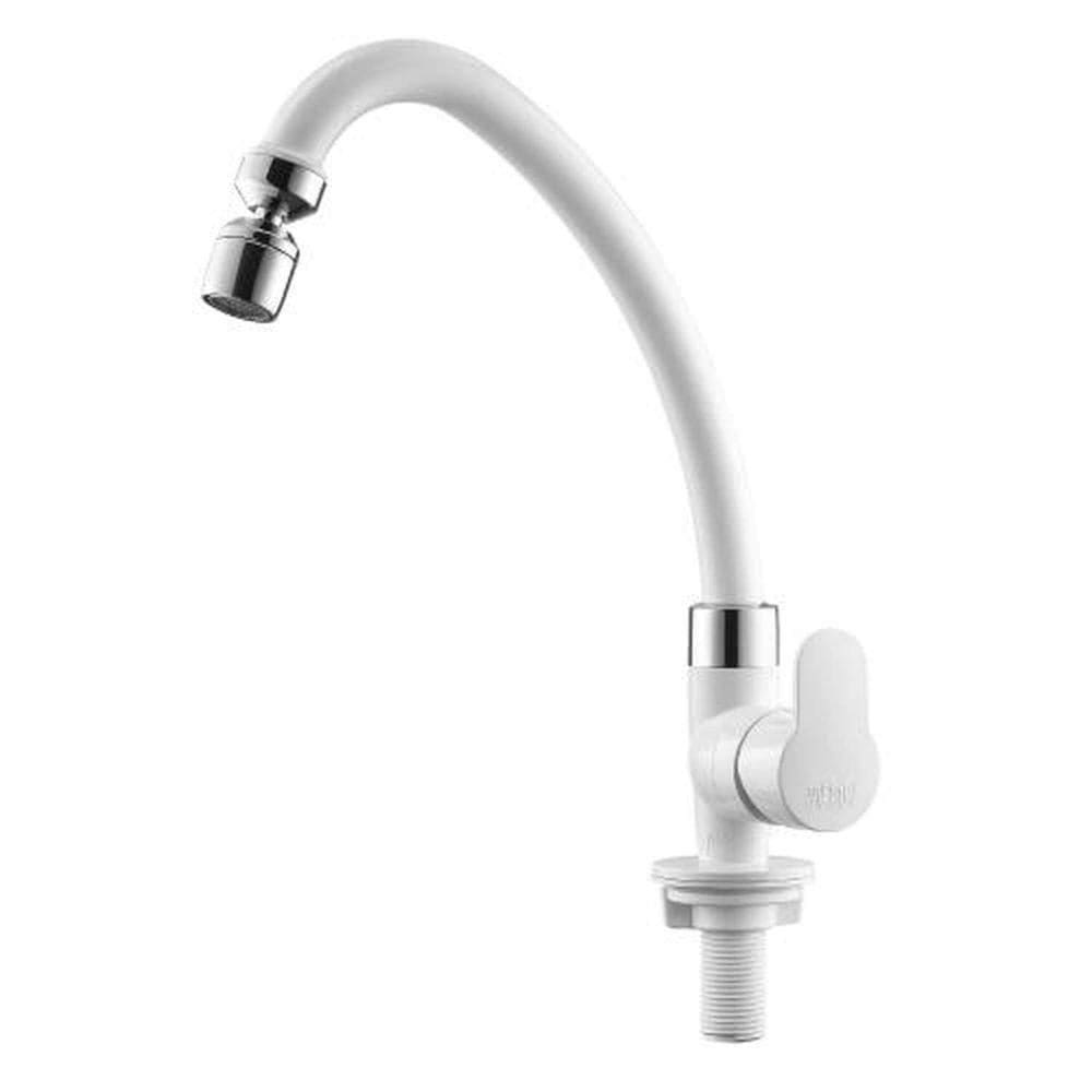 Torneira Tivoli Bica Móvel Mesa Arejador Articulado Branca/cromada - Herc Abs