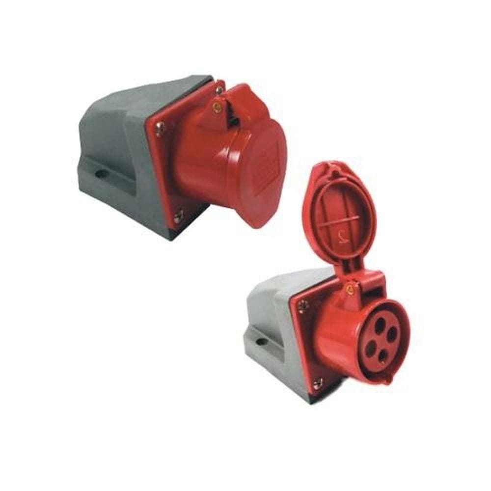 Tomada Industrial Sobrepor 16a 3p+t 380v/440v - Soprano Ip44 Nbr Iec 60309-1/2